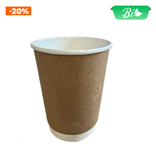 Cốc giấy hai lớp nâu 350ml