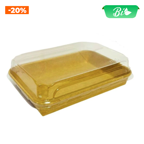 Bát Sushi giấy kèm nắp 185x129x50mm