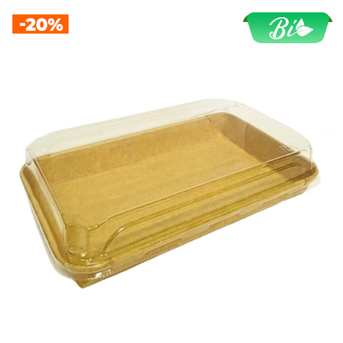 Bát Sushi giấy kèm nắp 221x138x50mm