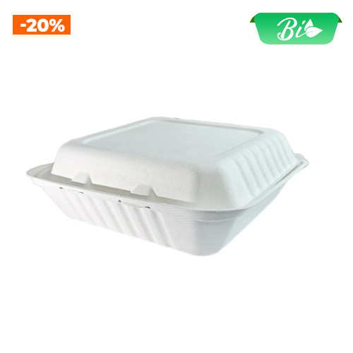 Hộp menu từ bã mía 225x205x45mm