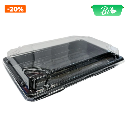 Bát Sushi kèm nắp PET 241x150x50mm