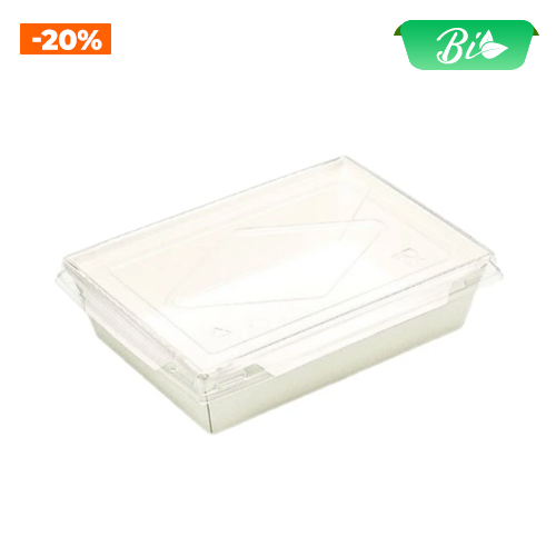 Hộp ECO TRẮNG 1600ml kèm nắp 211x153x60mm