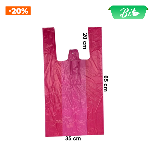 Túi 15kg đỏ HDPE 35x20x65cm 22my