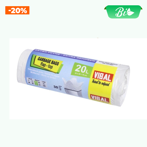 Túi rác có quai trắng 20L 45x49+10cm 172g