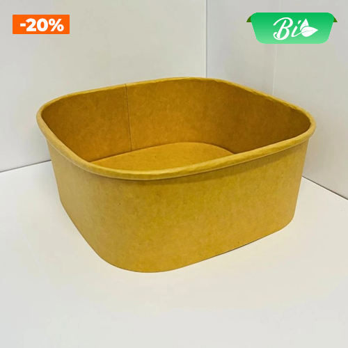 Bát giấy vuông 1200ml 175x175x68mm