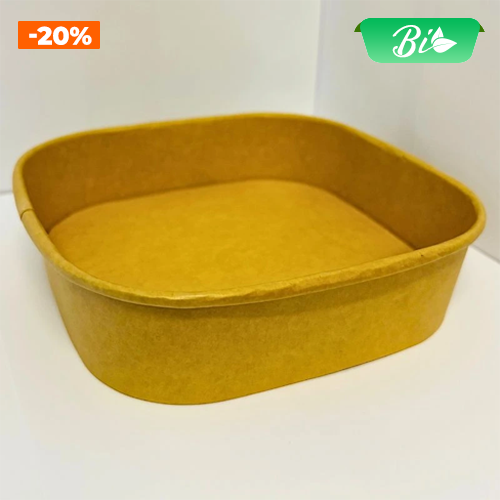 Bát giấy vuông 750ml 175x175x45mm
